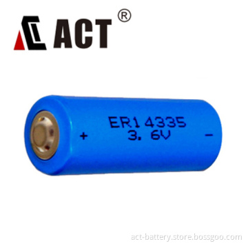 3.6V 2/3aa size lithium cell er14335 battery capacity meter